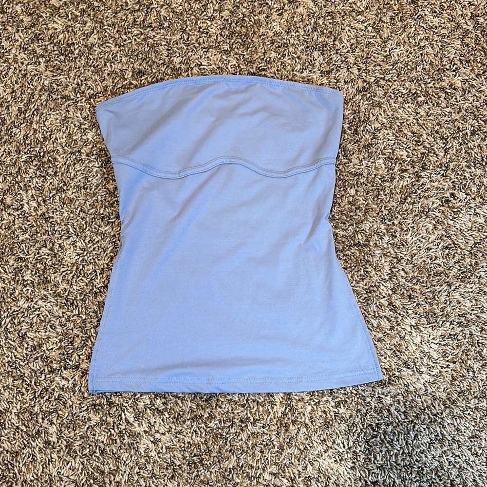 Blue Strapless Women's Top
